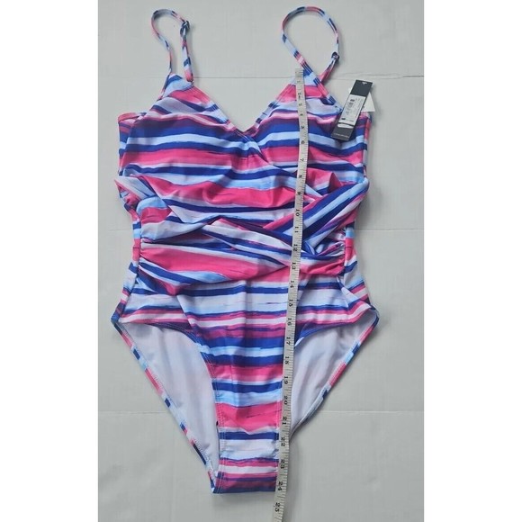 NWT Catherine Malandrino Over The Shoulder 1 PC W/Criss Cross Shirring SZ Large - Picture 12 of 12